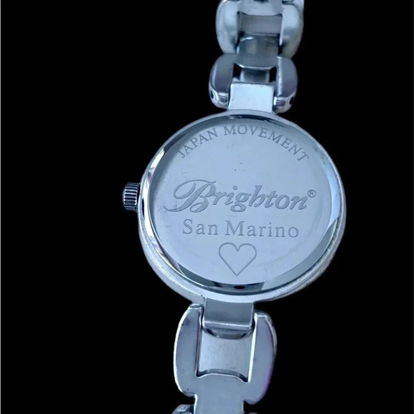 Brighton Watch SIVER Plated with a crystal heart.  Comes with a new battery main image 4